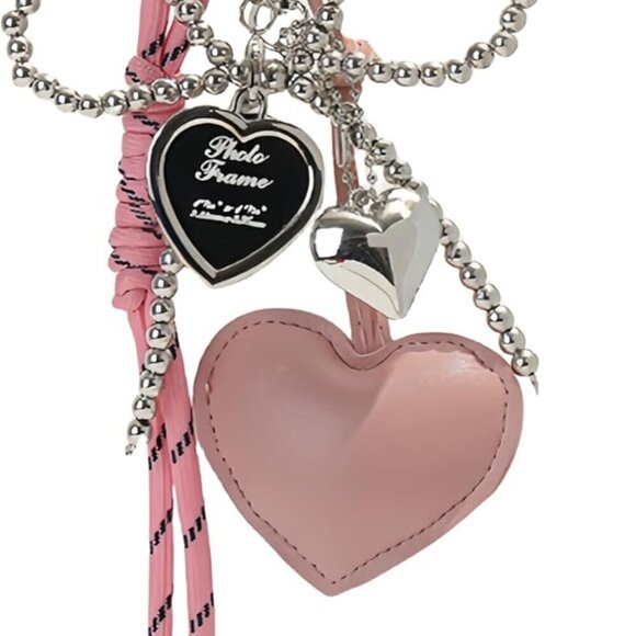 Accessories - Cute Pink PU Leather Keychain Bag Charm Rope Kid's Gift for Women